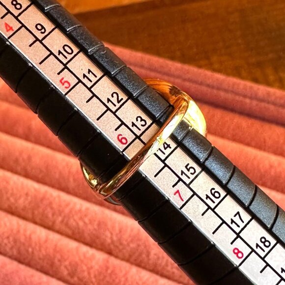 Park Lane Jewelry "Spade" Ring Size 6 1/4 With Hematite Pave Crystals Gold-Tone - Picture 3 of 9